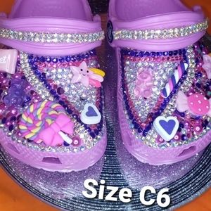Bedazzled Crocs for little girl Size C6